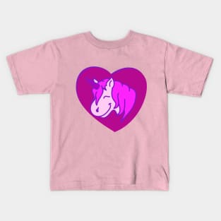 Einhorn Herz rosa Kids T-Shirt